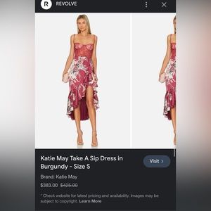 Katie May Take A Sip Dress in
Burgundy - Size S